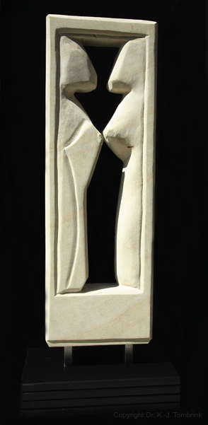 244_Das Gespraech_Sandstein_Tombrink_Skulptur